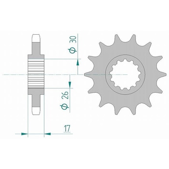 フロントスプロケット 530-15 20603-15 AFAM(アファム)