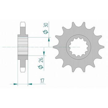 フロントスプロケット 530-16 20603-16 AFAM(アファム)