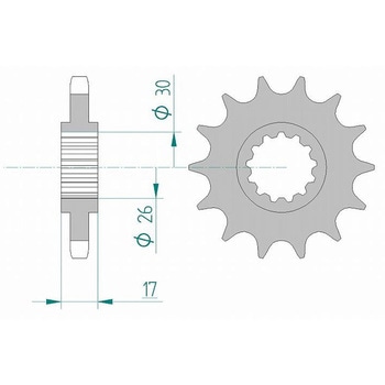 フロントスプロケット 530-17 20603-17 AFAM(アファム)