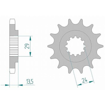 フロントスプロケット 530-17 24900-17 AFAM(アファム)