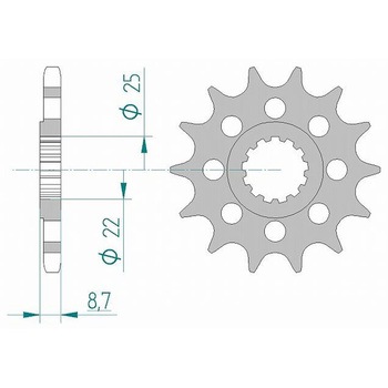 フロントスプロケット 525-17 28403-17 AFAM(アファム)