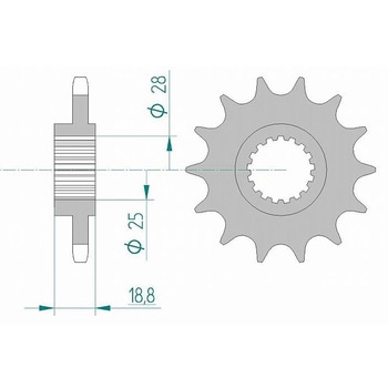 フロントスプロケット 525-17 61600-17 AFAM(アファム)