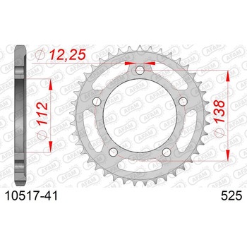リアスチールスプロケット 525-41 10517-41 AFAM(アファム)