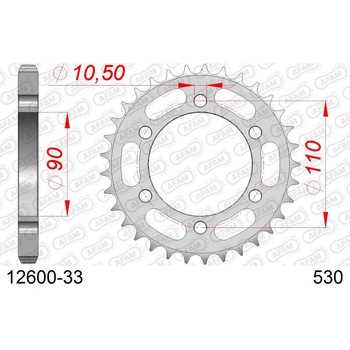 リアスチールスプロケット 530-33 12600-33 AFAM(アファム)
