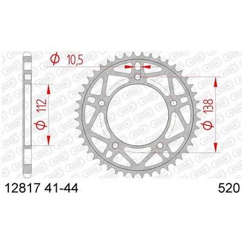 リアスプロケット 525-40 スチール 12816-40 AFAM(アファム)