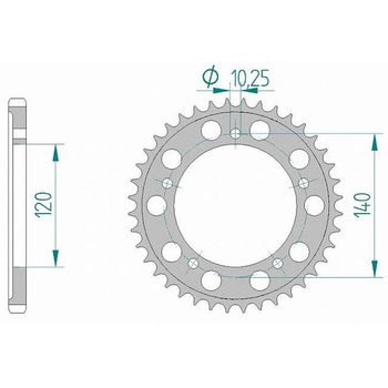 リアスプロケット 525-43 15604-43 AFAM(アファム)