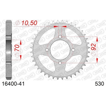 リアスチールスプロケット 530-41 16400-41 - AFAM(アファム)