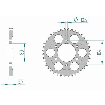 リアスプロケット 525-39 17610-39 AFAM(アファム)
