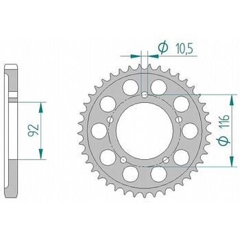 リアスプロケット 530-41 17900-41 AFAM(アファム)