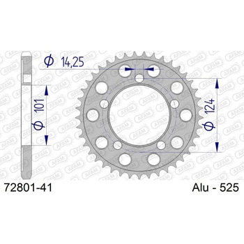 リアスプロケット 525-41 72801-41 AFAM(アファム)