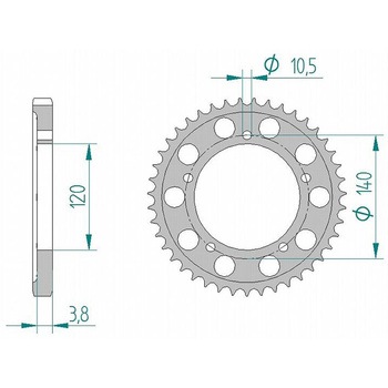 リアスプロケット 530-41 87603-41 AFAM(アファム)