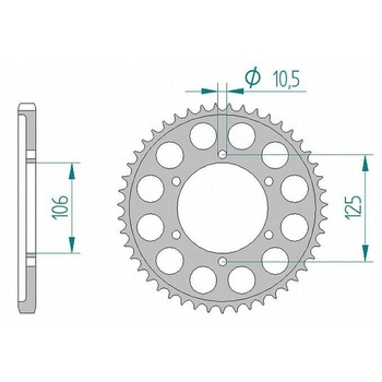 リアスプロケット 525-47 87605-47 AFAM(アファム)