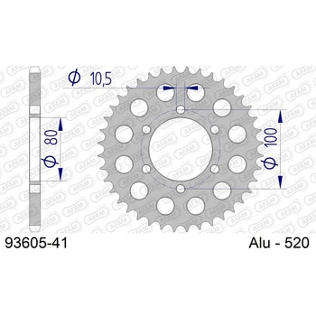 リアスプロケット 520-41 93605-41 AFAM(アファム)