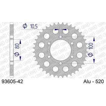 リアスプロケット 520-42 93605-42 AFAM(アファム)