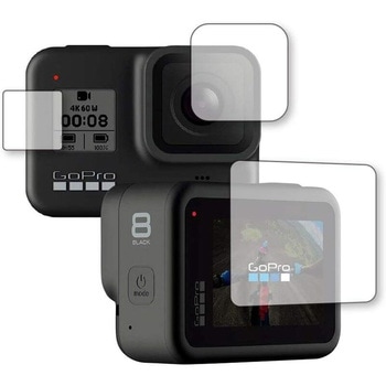 液晶保護フィルム GoPro HERO8 Black 対応 メイン・サブ用セット高硬度9H ブルーライトカット メディアカバーマーケット