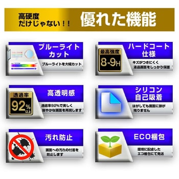 液晶保護フィルム JAPANNEXT JN-MD-IPS105FHDPR ( 10.5インチ )高硬度9H ブルーライトカット メディアフューチャー