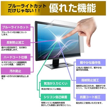 液晶保護フィルム Intehill 10.5 インチ 1080P モバイルモニター T10PAブルーライトカット(反射防止) メディアフューチャー