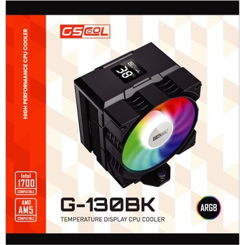 92mmファン&温度LCD搭載 Intel&AMD用CPUクーラー ブラック アイネックス