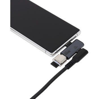 USBアダプタ Cオス - Cメス 横L型 10Gbps PD100Wポート付 アイネックス