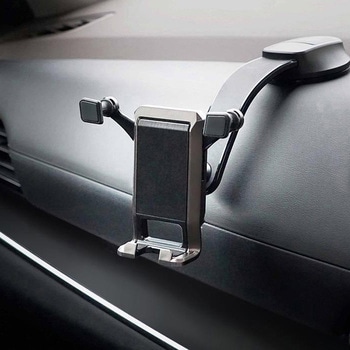 自重式スマホホルダー ローアングル吸盤取り付け カシムラ