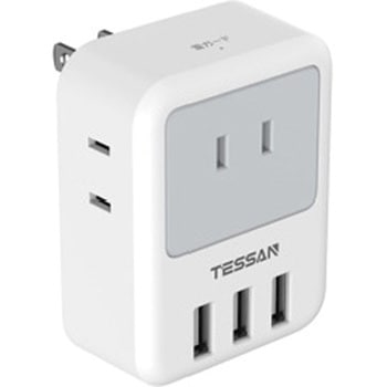 USB付3口ACマルチ電源タップ TESSAN
