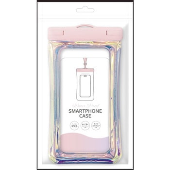スマホ用防水ケース ピンク 多摩電子