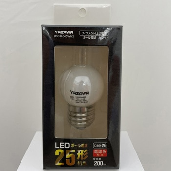 フィラメントLED ボール形 ヤザワコーポレーション
