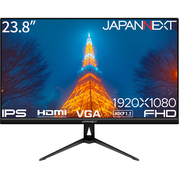 液晶ディスプレイ 23.8型/1920×1080/HDMI×1、VGA×1/ブラック/スピーカー有/2年保証 JAPANNEXT