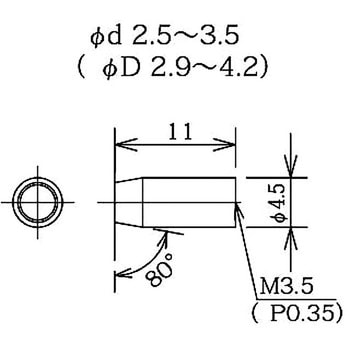 標準先端アタッチメント 導電性PEEK製 ミラック光学
