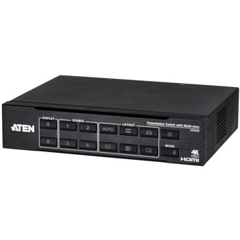 4入力2出力HDMIプレゼンスイッチャー(4K60p、マルチビュー対応) ATEN