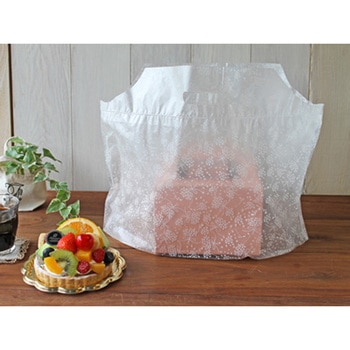 ブーケ柄 手提袋 小 白 cotta