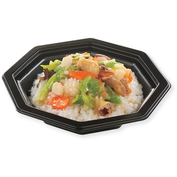 八角形丼容器 BF丼内30 黒本体 cotta