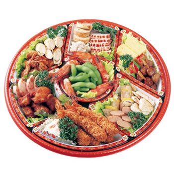 TOM-380-B 丸型オードブル 流華 蓋セット cotta