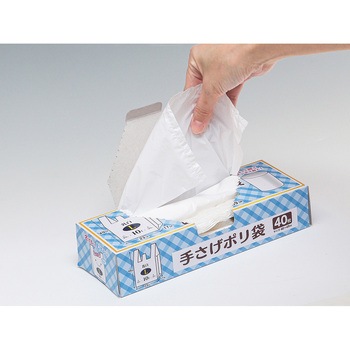 手さげポリ袋 箱入り 40号 40P cotta
