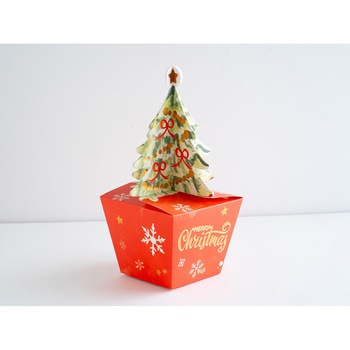 ギフト箱 クリスマスツリースタンド レッド大 cotta