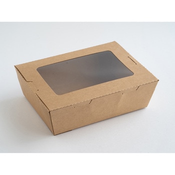 窓付きクラフトランチボックス XL cotta