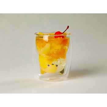 耐熱ネコダブルグラス ミケ cotta