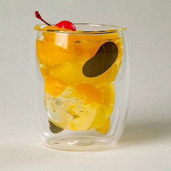 耐熱ネコダブルグラス ミケ cotta