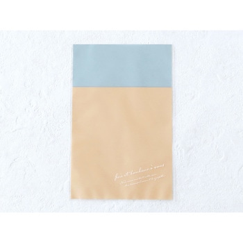 cotta OPP袋  くすみブルー×ベージュ cotta