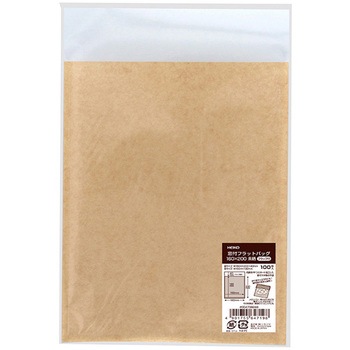窓付フラットバッグ 160×200 フラップ付 未晒 cotta