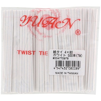 紙タイ ホワイト(500本入) cotta