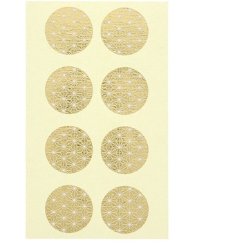 和風ギフトシール 麻の葉文様 金(32片) cotta