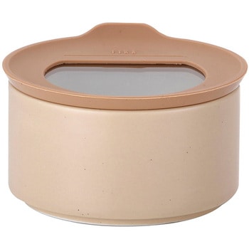 FIKAONE 陶磁器製食品保存容器 200ml サンドベージュ cotta