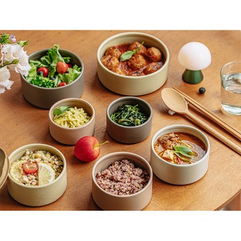 FIKAONE 陶磁器製食品保存容器 420ml ストーンホワイト - cotta