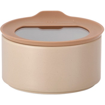 FIKAONE 陶磁器製食品保存容器 420ml サンドベージュ cotta