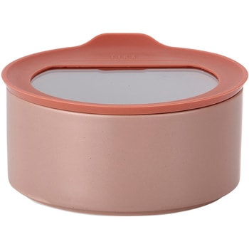 FIKAONE 陶磁器製食品保存容器 600ml ローズピンク cotta