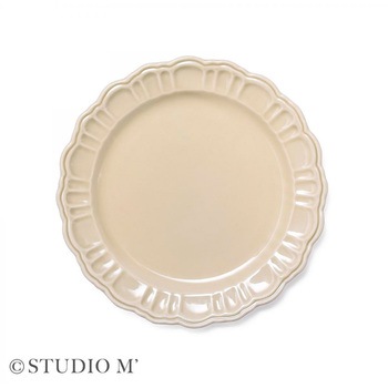 STUDIO M ポンポネ 200プレート ライトグレー cotta