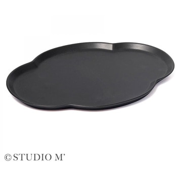 STUDIO M カモン 折敷皿 黒 cotta