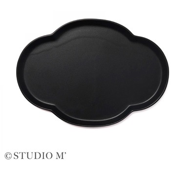STUDIO M カモン 折敷皿 黒 cotta