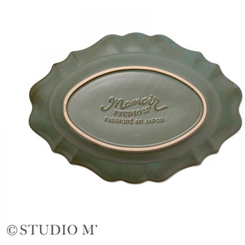 STUDIO M マノワ 270オーバルプレート ダークグリーン cotta